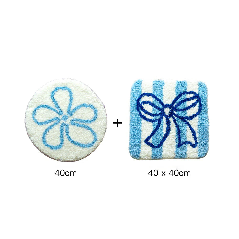 Product Image for Sandsberg | Süßes Tufting Schleifen Sitzkissen Koreanischer Stil Weiches Rundes Quadrat Blumenschleife Stuhl Sofa Polster Home Office Gemütliche 