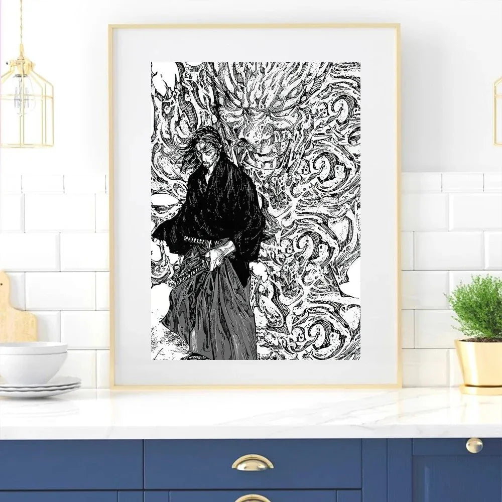 Product Image for Vagabond Manga Poster Zuhause Raum Dekor Wohnzimmer Schlafzimmer Ästhetik Kunst Wandmalerei Aufkleber, z8 / 25X35cm