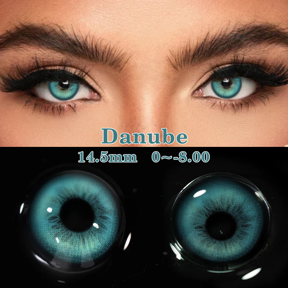 Product Image for Sandsberg | Neue 1 Paar farbige Kontaktlinsen für braune Augen, modische blaue Augenlinsen, jährlich koreanische graue Kontaktlinsen, Donau / 0 / 