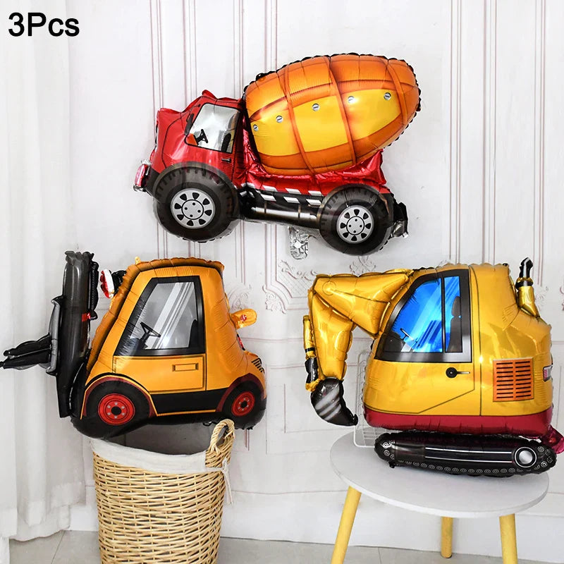Product Image for Sandsberg 1Set Baufahrzeug Folienballons Jungen Bau Thema Geburtstag Party Favor Dekoration Bagger Lkw Globos Zubehör, Andere / 3 Stück 1