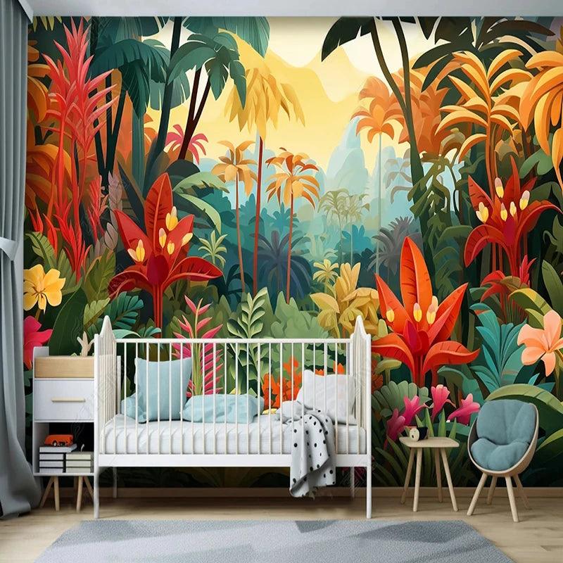 Product Image for Sandsberg | Betoverend 3D Cartoon Bosbehang - Transformeer je Ruimte in een Fantasy Wonderland, Selbstklebende Leinwand / 140cmx70cm
