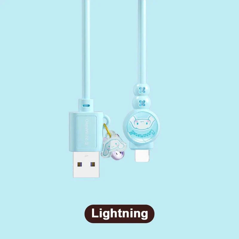 Product Image for Sandsberg | Sanrio Hello Kitty Kuromi Type C Schnellladekabel - Cinnamoroll Design für iPhone, Huawei, Xiaomi - 100mm Länge - TPE + PVC Material - 