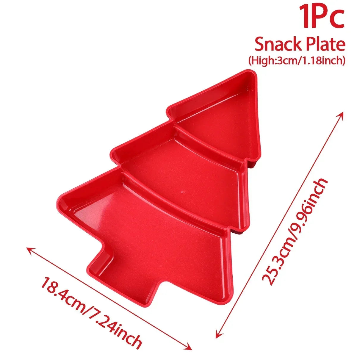 Product Image for Sandsberg Weihnachtsbaumform Obstsnack Süßigkeitsteller Waschbar Marry Party Dekorationen für Zuhause Weihnachtsgeschenke Ornament Frohes Neues Jahr, 