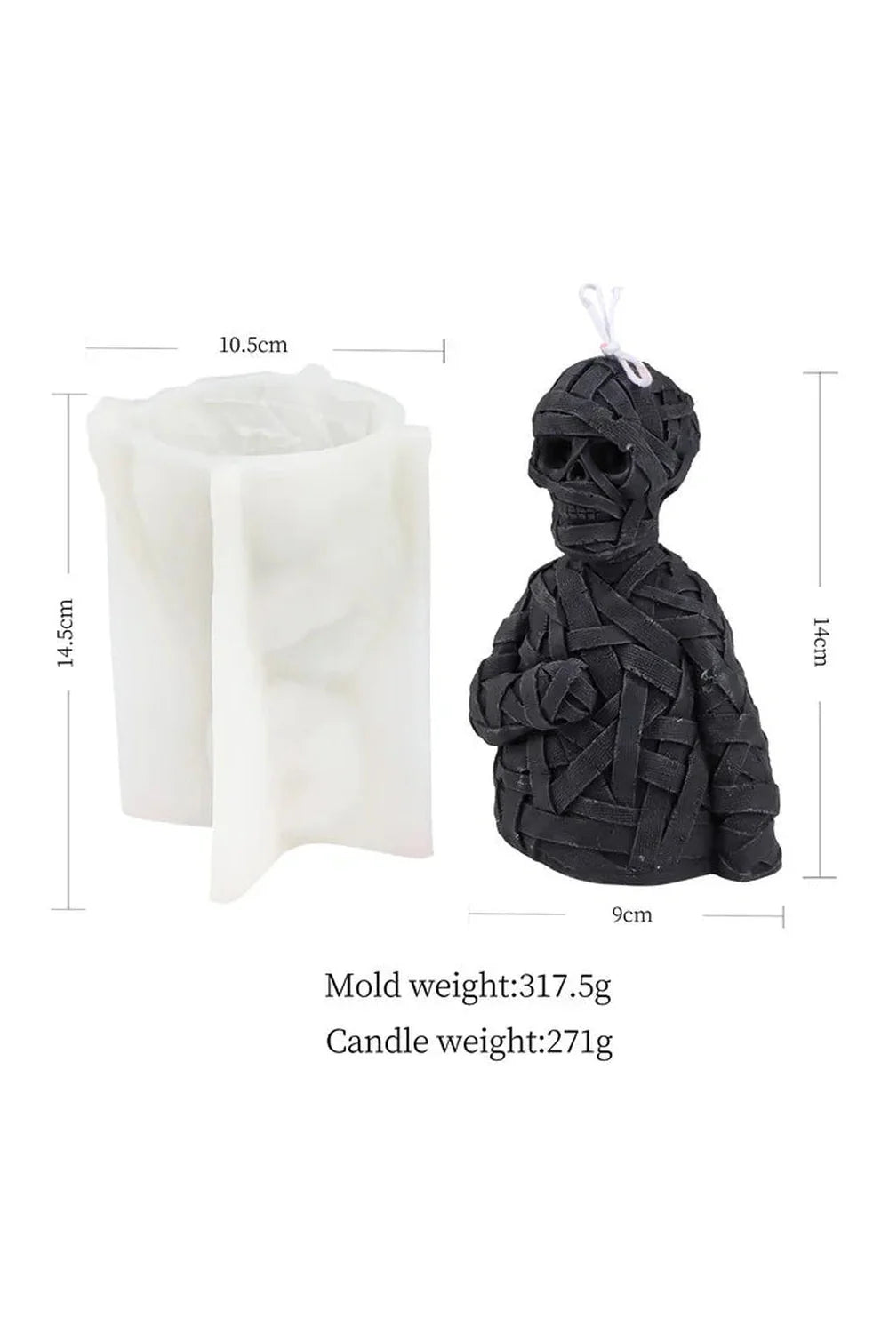 Product Image for Zombie Schädel Kerzenform DIY, A