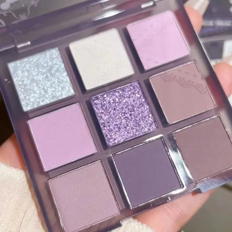 Product Image for Sandsberg | Perlmutt Graulila Lidschatten Punk Smoke Purple 9 Farben Lidschattenpalette Make-up Palette Glitzer Augenpigment Palette