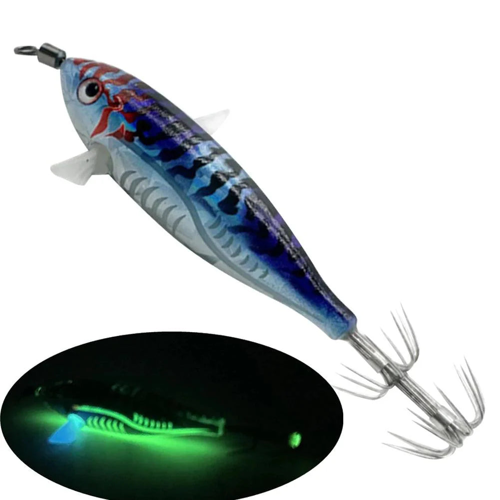 Product Image for Sandsberg | Nachtglow Egi Squid Jigging Aas: 5,5g Luminescente Garnaal Aas voor Nachtvisserij Uitmuntendheid, Stijl E / 30STK / HK