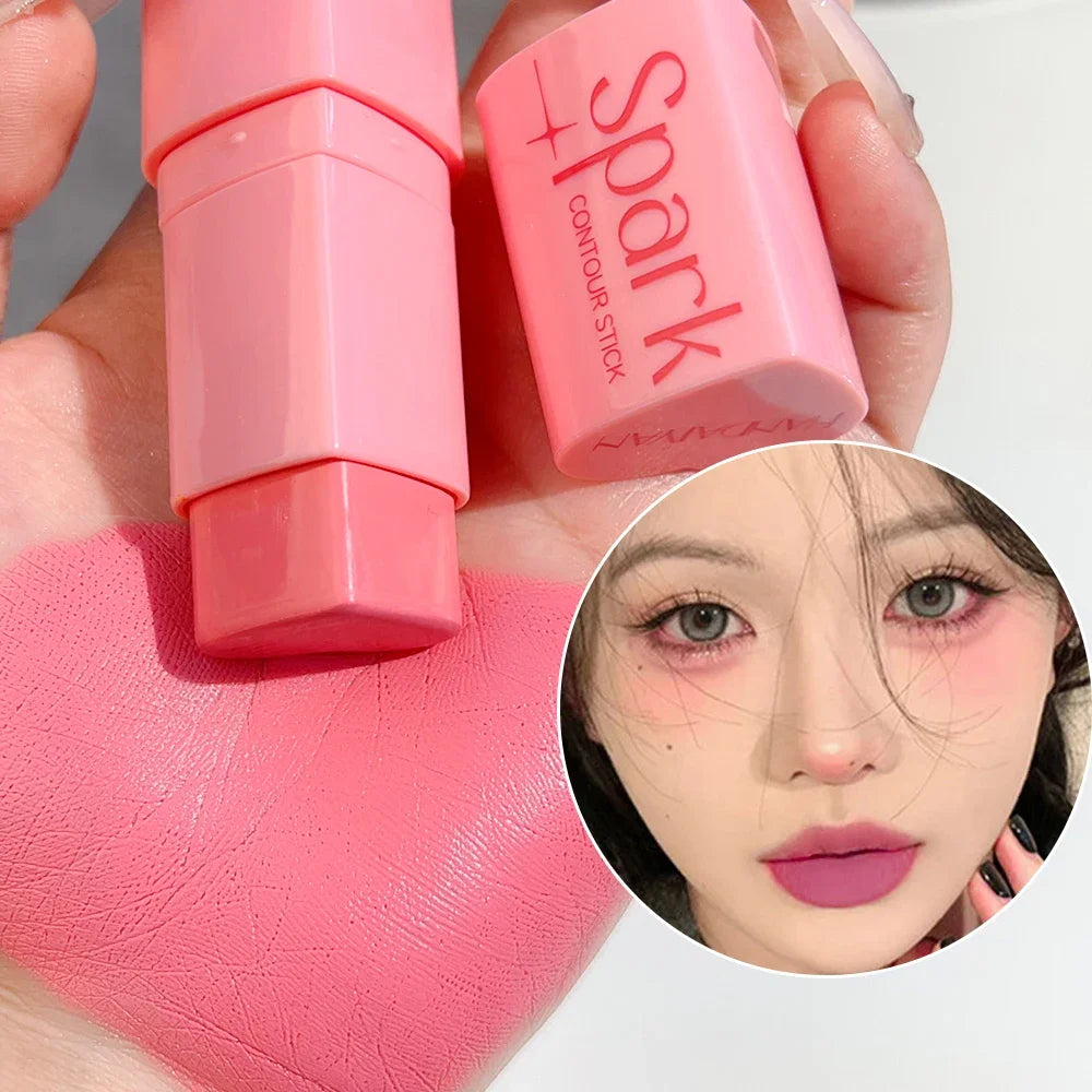 Product Image for Sandsberg | Herzhäuftiger Highlighter Blush Stick Aufhellendes Gesichtsrouge Creme Wasserfest Kontur Illuminator Highlight Rouge Koreanisches Makeup, 
