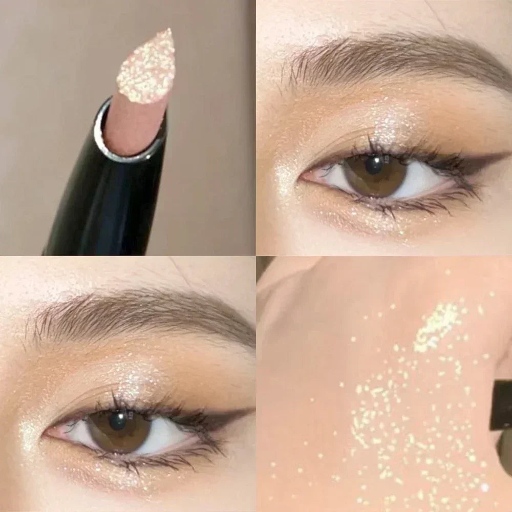 Product Image for Sandsberg | Diamond Eyes Pencil Aegyo-sal Shiny Glitter Eyeshadow Pen Eyeliner Perlmutt Matte Highlight Pen Aufhellen Seidenraupen Make-up-Werkzeug, A