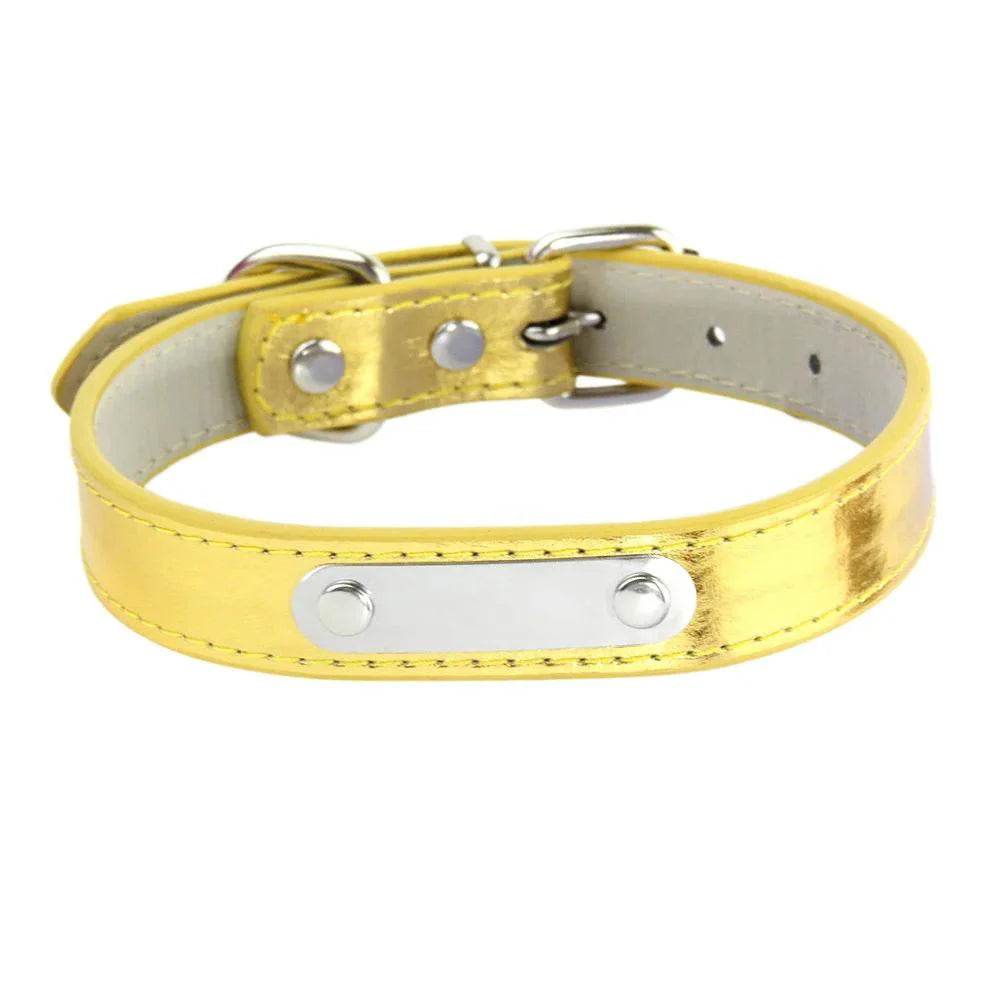Product Image for Sandsberg | Glamoureuze Gepersonaliseerde Gegraveerde Leren Hondenhalsband met Sprankelende Accenten, Gold2 / L