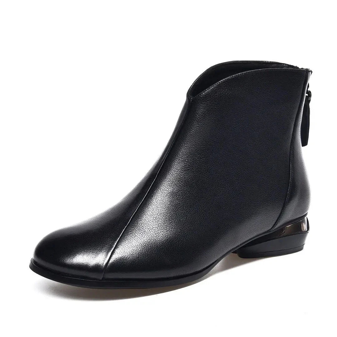 Product Image for Stiefeletten Damen England Damen Herbst Winter kurz Frauen lässig Komfort Kunstleder Schuhe, Schwarz (Stoff) / CN38 (Fuß 24cm) / CHINA
