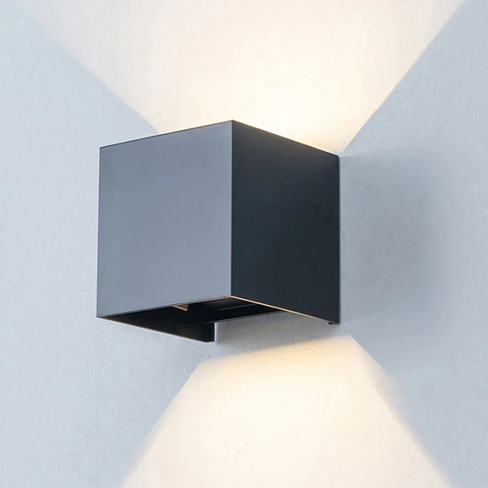 Product Image for Wandlampe mit Bewegungsmelder Moderne Nordic Innenwandlicht Auf- und Abwärts Würfel Außenlicht, Schwarz Neutral Licht / Kein Bewegungssensor / CHINA |