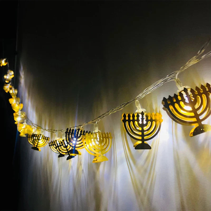 Product Image for Sandsberg 1.65M 10LED Judentum Mogen David Stern Lichter Schnur Chanukka Schawuot Jüdisches Fest der Weihe Menora Partybedarf, D