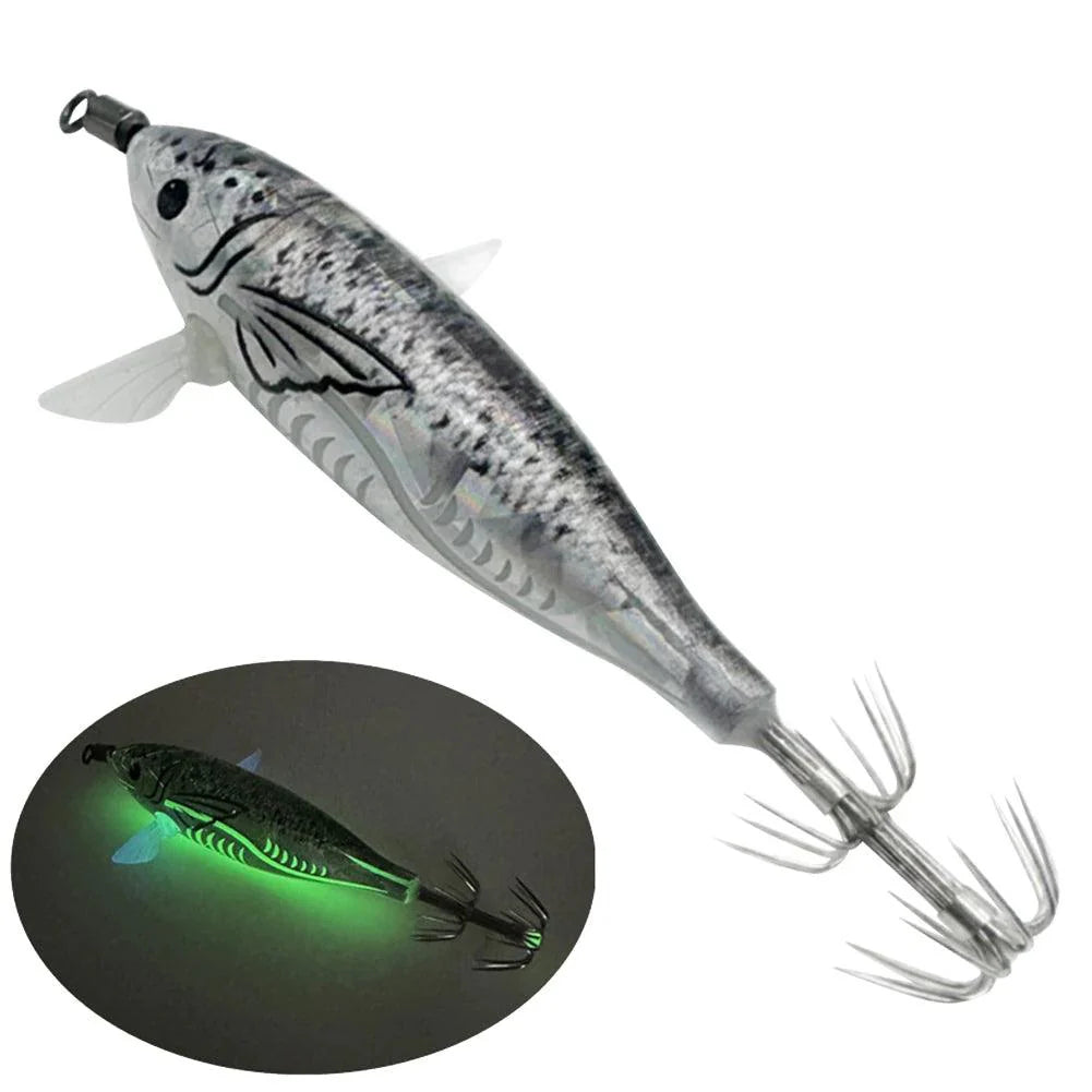 Product Image for Sandsberg | Nachtglow Egi Squid Jigging Aas: 5,5g Luminescente Garnaal Aas voor Nachtvisserij Uitmuntendheid, Stil C / 1STK / HK