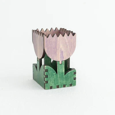 Product Image for Sandsberg | Nordic Wood Tulpen Bleistifthalter Pinsel Aufbewahrung Kleinkram Organizer Stiftorganisation Unterstützung Home Office Studio Tisch Dekor,