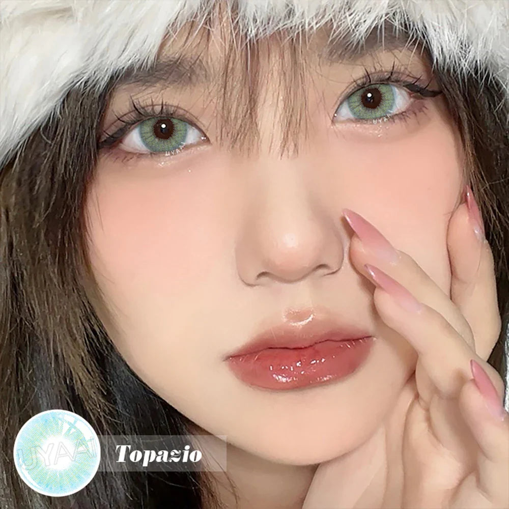 Product Image for Sandsberg | 1 Paar Blaue Linsen Anime Zubehör Farbkontaktlinsen für Augen Comic Tränen Augenmode Linsen Grüne Linsen, Topazio / 0 / RU