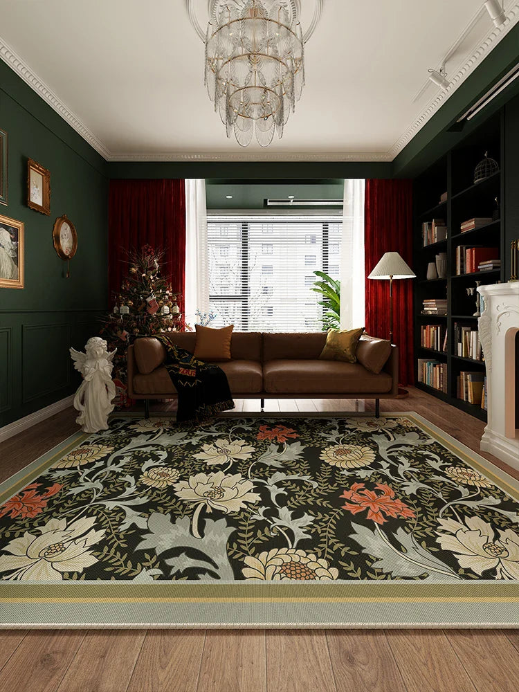 Product Image for Sandsberg | Amerikanischer Blumen Wohnzimmerteppich Vintage Kunst Schlafzimmer Teppich Klassische Luxus Blumen Übergröße Alfombra Raum Tapis Tapete 러그