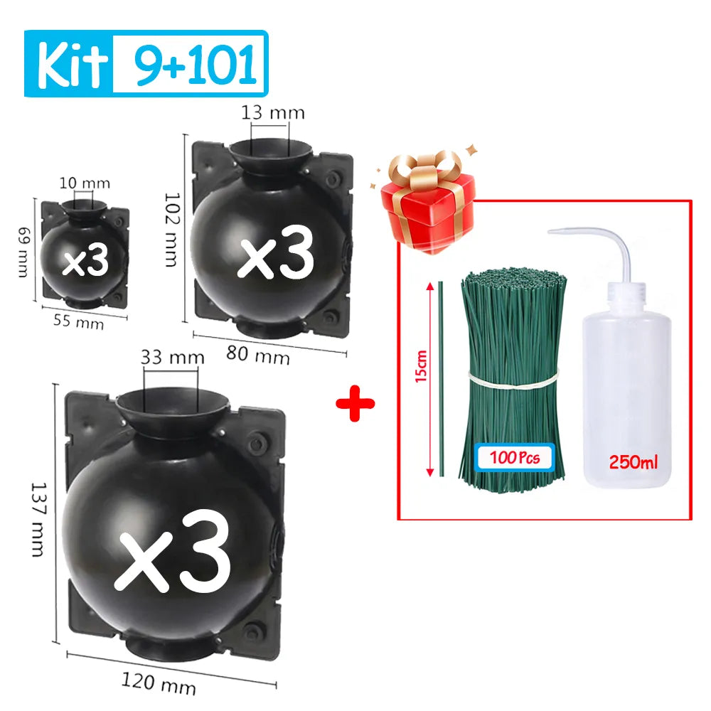 Product Image for Wiederverwendbare Pflanzenvermehrungsball: Baumschule Ball für Sapling Vermehrung, Pfropfung und Züchtung - Gartenbedarf für Zuhause, Kit 9Stück mit 