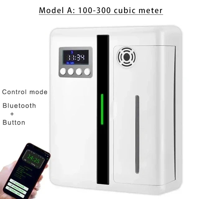 Product Image for Wandmontierter Raumduftdiffusor - Bluetooth ätherischer Öle Diffusor mit integriertem Ventilator, elektrischer Lufterfrischer für Zuhause und Hotels, 