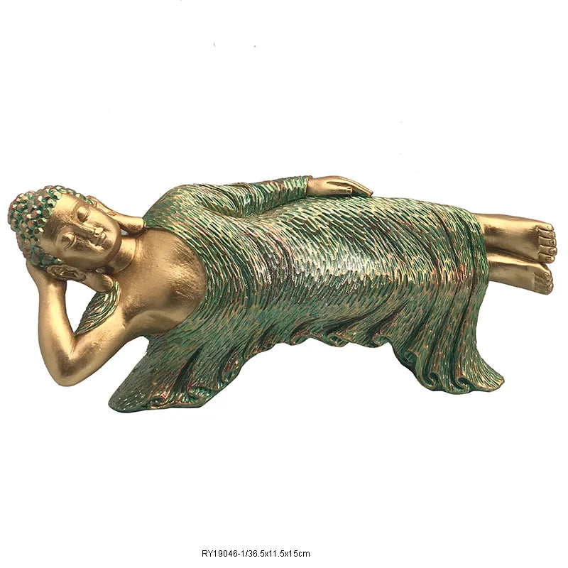 Product Image for Zen Buddha Skulptur Außenbereich Garten Garten Garten Gartenlandschaft Wohnzimmer Balkon Kreative dekorative Harz c, Schlafender BuddhaB
