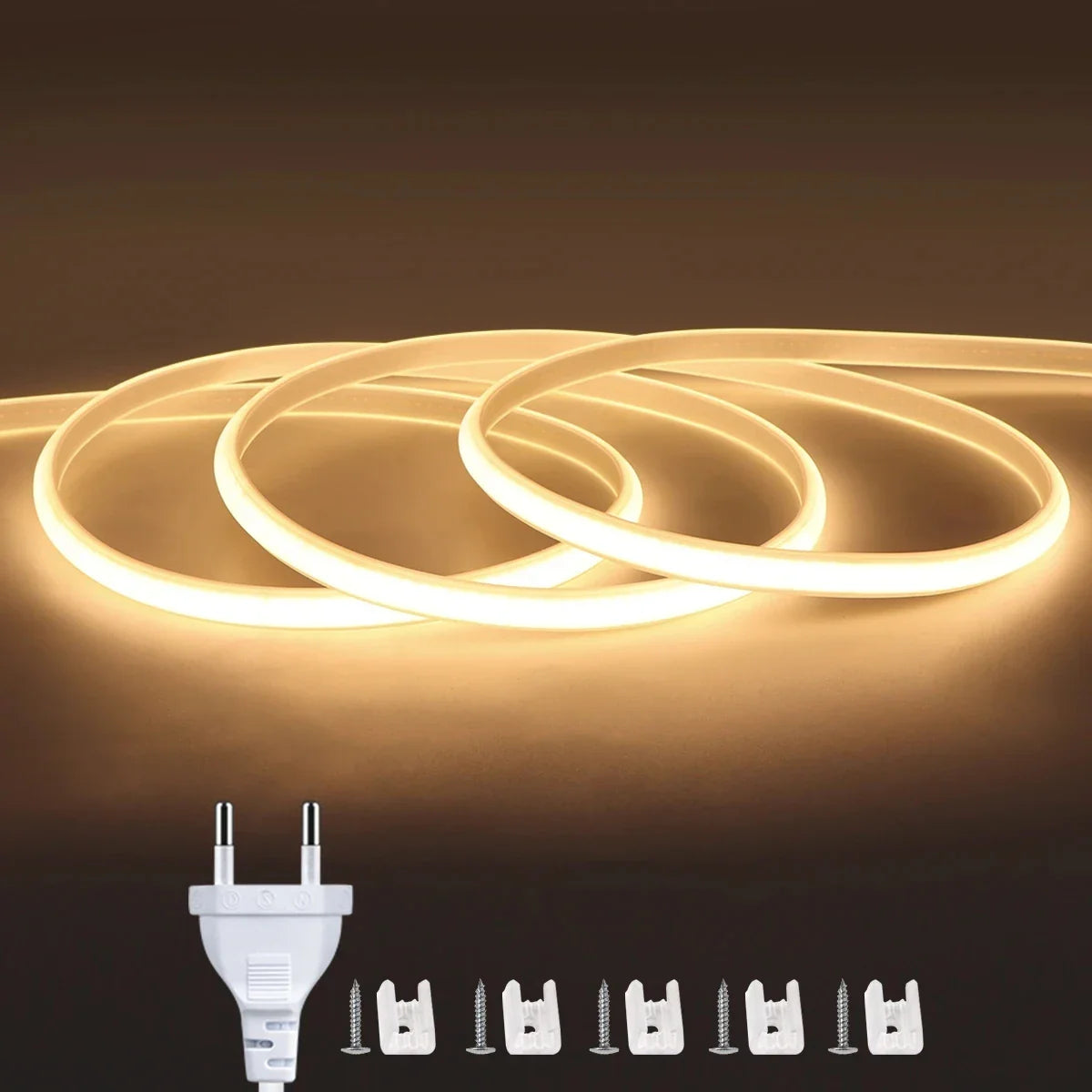 Product Image for Sandsberg | 220V Hochhelles Wasserdichtes COB LED Band, Warmweiß / 14m
