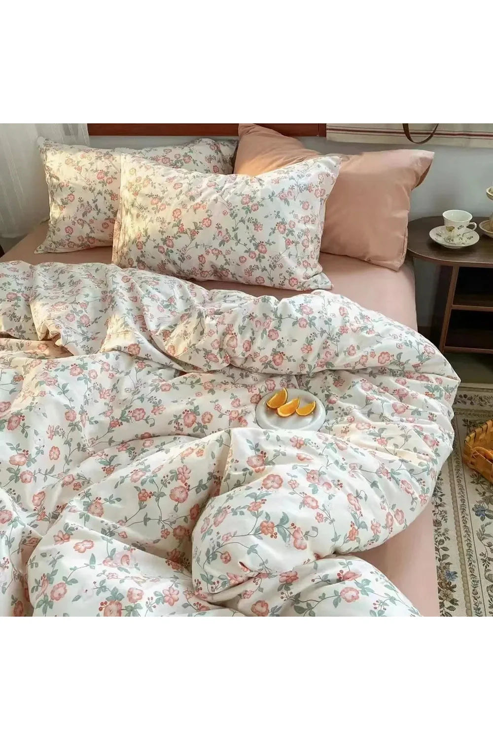 Product Image for Vintage Floral Bettwäsche Set, 9 / Doppel 4tlg 180x220