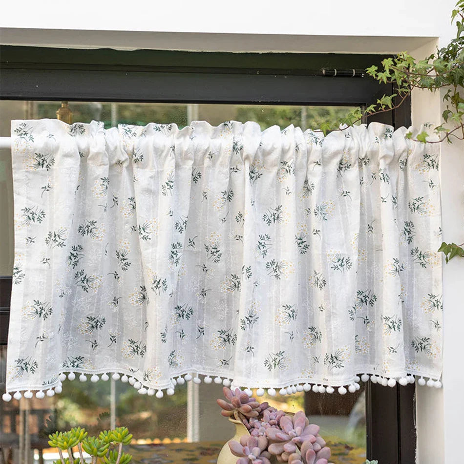 Product Image for Sandsberg Koreanische Gänseblümchen Vorhänge Straßen Taschen Schatten Vorhang Blumen Quaste für Küche Schlafzimmer Wohnzimmer Erkerfenster 