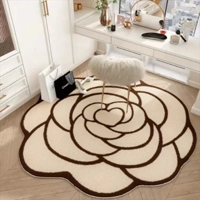 Product Image for Unregelmäßiger Kurzflor-Teppich mit Blumenmuster – Großer Bereichsteppich für Wohnzimmer, Schlafzimmer & Balkon, 5 / 80x80cm