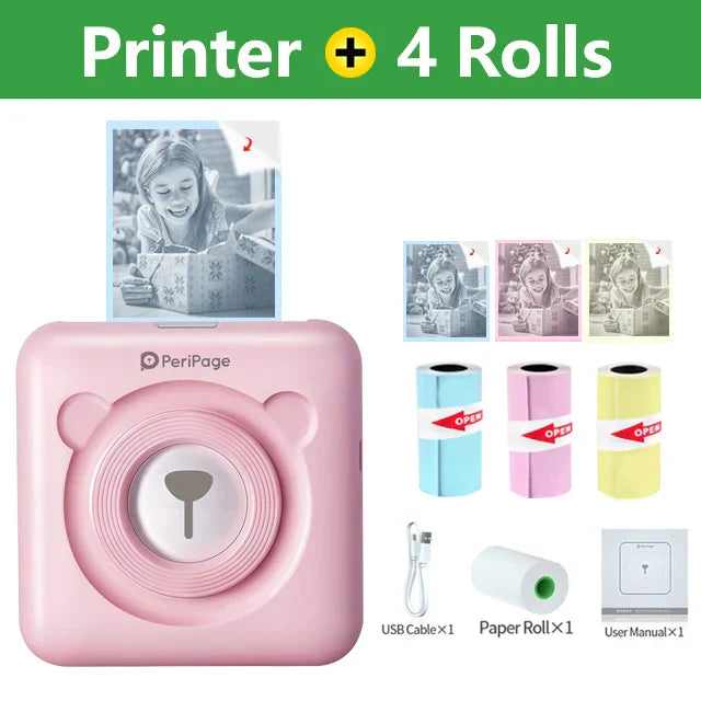 Product Image for Tragbare Photo- und Etikettendrucker PeriPage A6 - Thermo Selbstklebender Drucker für Etiketten und Aufkleber, Kompatibel mit Mobile, P Add 3R Sticker