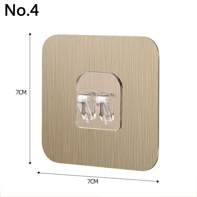 Product Image for Starker, nicht markierender Klebe-Haken - Transparentes Wandregal-Montagebuckle ohne Durchstechen, nagelfreies Hilfspatch, NO.4 / 10PCS