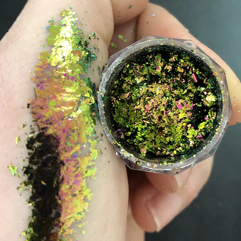 Product Image for Sandsberg |1jar Chrome Chameleon Aurora Nagelpulver Metallischer Effekt Nagelglitzer Pigment Spiegel Nagel Rubbing Staub Gel Nagellack Zubehör, FT079-