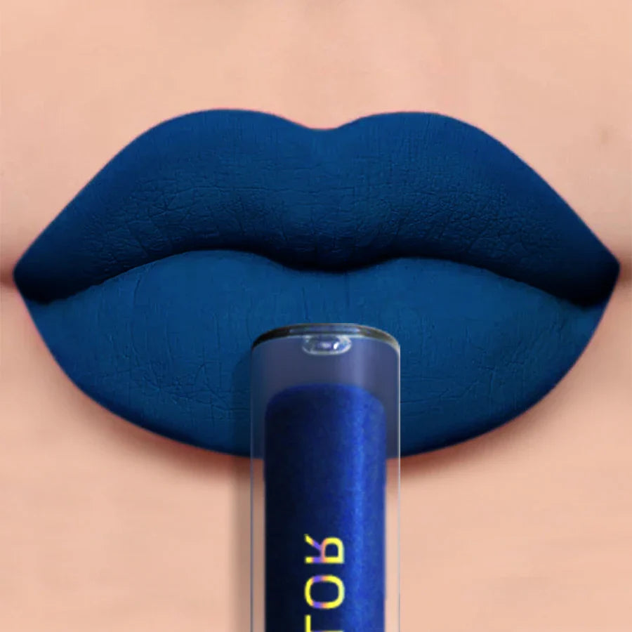 Product Image for Sandsberg | Velvet Matte Lip Glaze Flüssiger Lippenstift Schönheitslippenstift Blau Nude Lippenfarbe Wasserfester Lip Tint Makeup Für Frauen Lippenöl