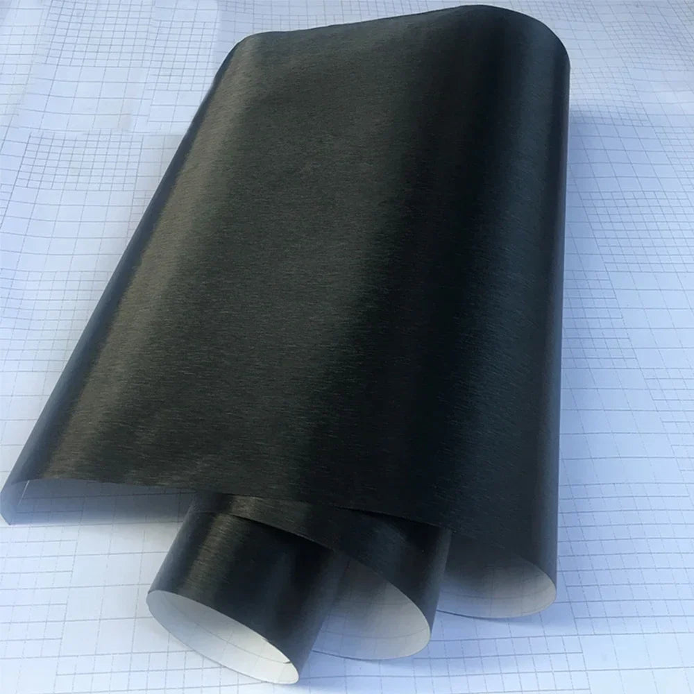 Product Image for Silber Aluminium Bürsten Vinyl Folie Auto Folie Auto Gebürstete Vinyl Folie DIY Klebefolie Auo Aufkleber für Auto Motorrad Computer Haut, Schwarz / 