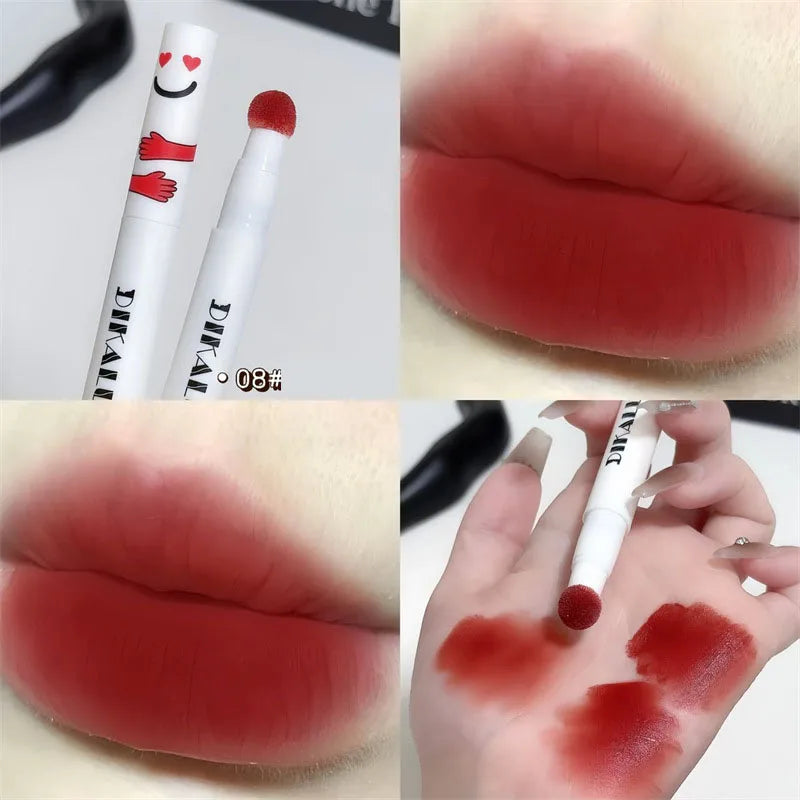 Product Image for Sandsberg | Matte Lip Mud Air Cushion Lips Cream Ziegelrot Lippenlack Pulver Lippenstift Pen Non-Stick Cup Damen Lippenfarbe Koreanisches Makeup, 8