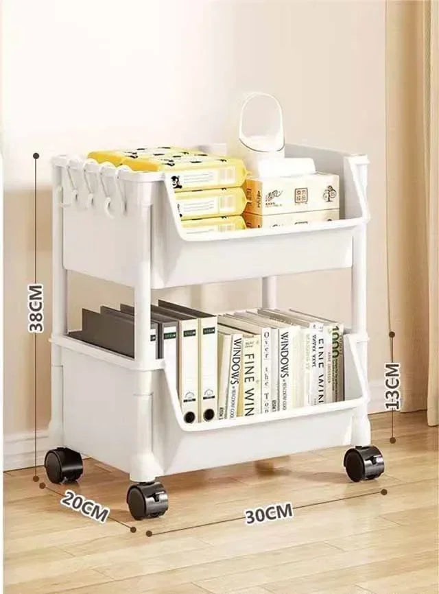 Product Image for Sandsberg | Trolley Bücherregal Küchenlagerregal Küchen-Eckschrank schmaler Schlitz Aufbewahrungsschrank Badezimmer Wohnzimmer Home Organizer, 2-lagig