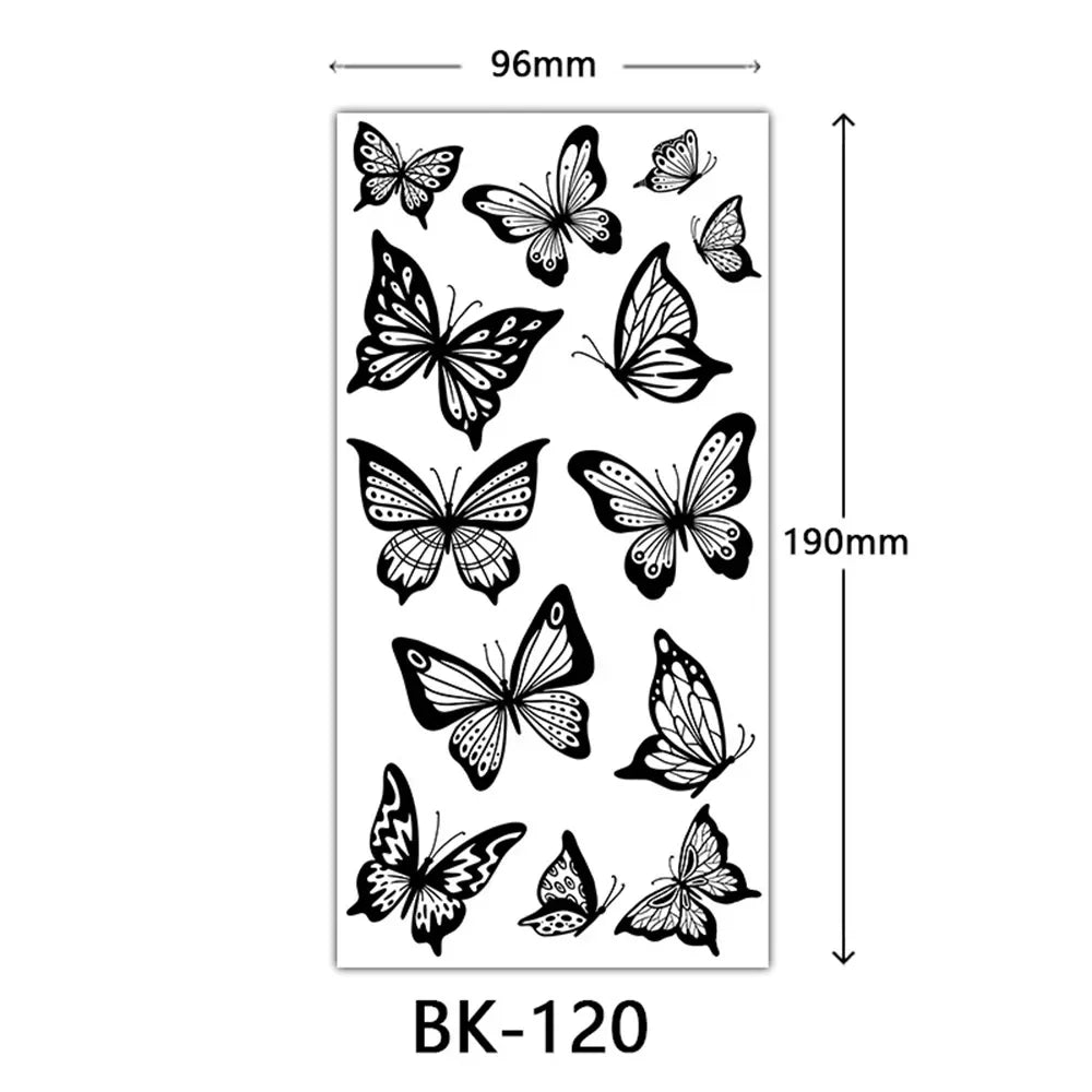 Product Image for Sandsberg | 1PCS Skizze Blumen Tattoo Aufkleber Schwarz Datura Arm Beine Tattoo Temporär Wasserdicht Haltbar Sexy Tattoo Aufkleber Für Frauen Körper, 