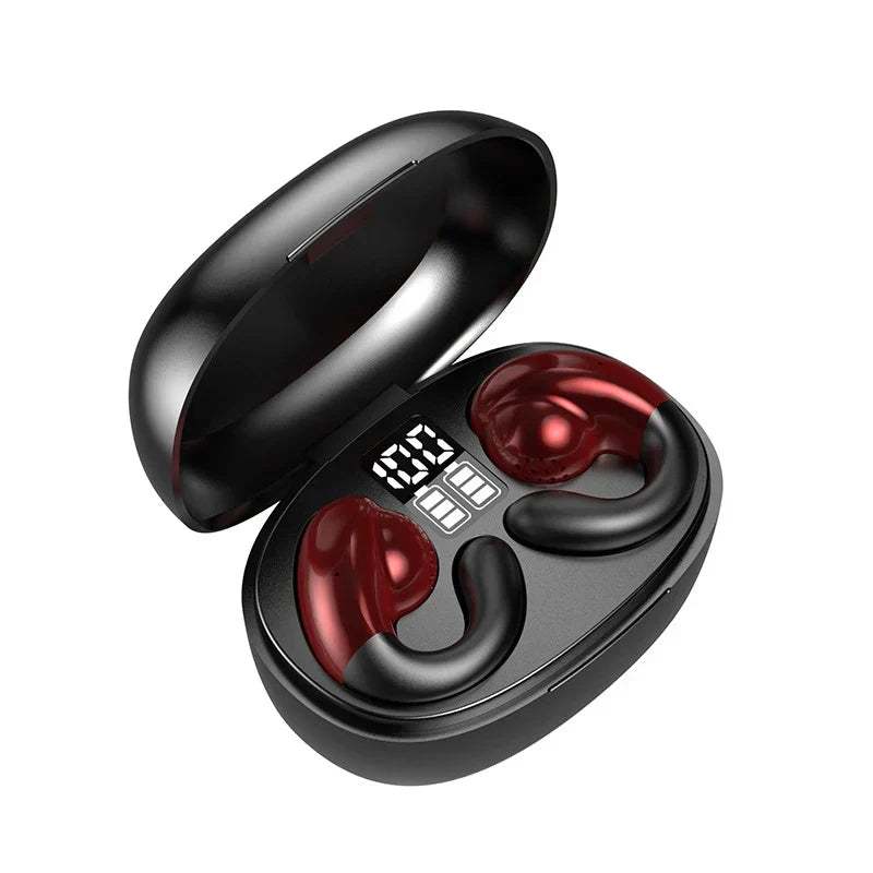Product Image for Sandsberg Super Leichtgewichtig Knochenleitung Bluetooth Drahtlose Sport Ohrhörer Kopfhörer, Rot