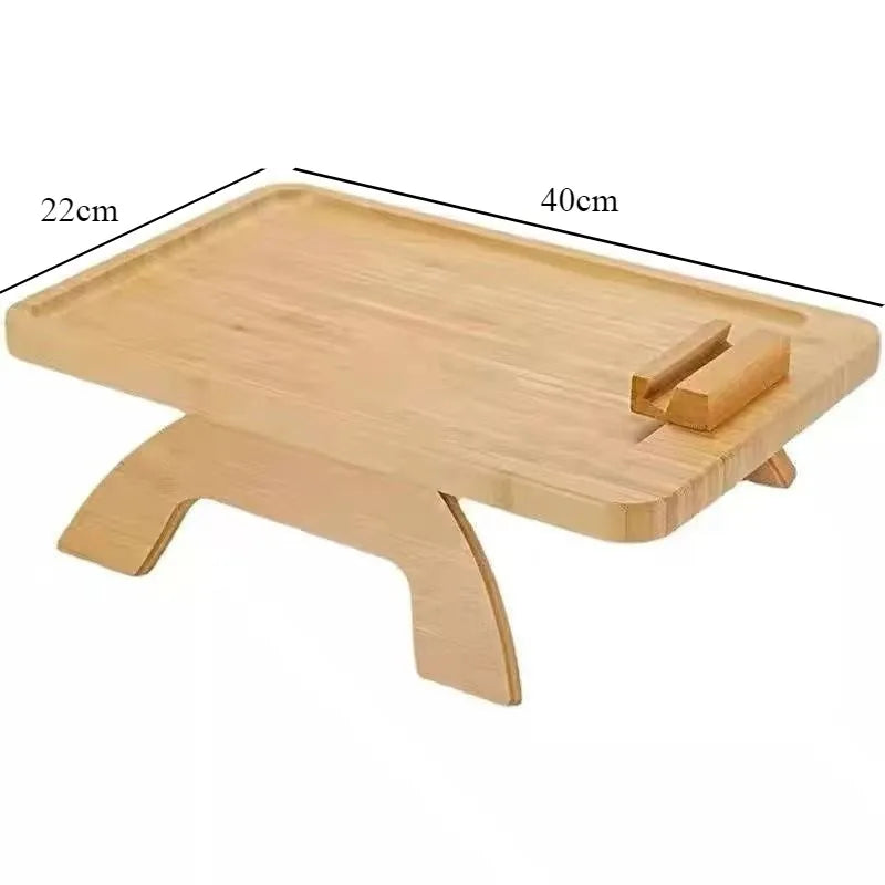 Product Image for Sandsberg | 1 Stück Neuer Stil Bambus Sofa Armlehnenablett mit Telefonhalter Faltbar Keine Montage Erforderlich Ideal für Einweihungsgeschenk 