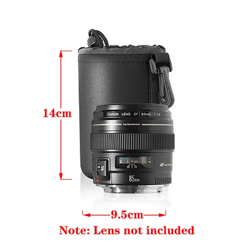 Product Image for Wasserdichte Kameralinsen-Kordelzugtasche: S M L XL Größen für Canon, Sony, Nikon DSLR - Zubehörgehäuse mit Haken, mittel