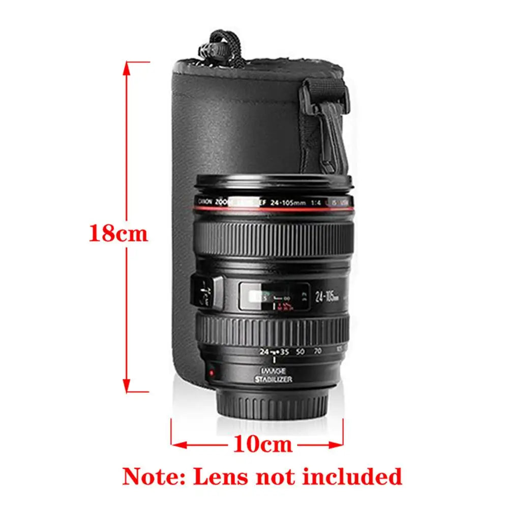 Product Image for Wasserdichte Kameralinsen-Kordelzugtasche: S M L XL Größen für Canon, Sony, Nikon DSLR - Zubehörgehäuse mit Haken, groß