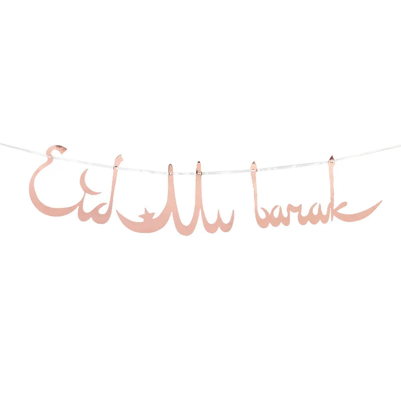 Product Image for Sandsberg EID Mubarak Banner Glitzer Stern Mond Buchstaben Papier Wimpelkette Garland Islamische Muslimische Party Ramadan Kareem Dekorationen für 