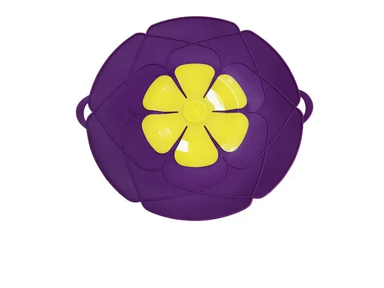 Product Image for Silikon Spill Stopper Deckelabdeckung - Blumenmuster, Mehrfachnutzung für Töpfe und Pfannen, Küchenkochzubehör, Kochgeschirr Heimausstattung, Lila