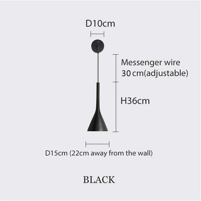 Product Image for Wandmontierte elegante skandinavische Pendelleuchten, schwarz