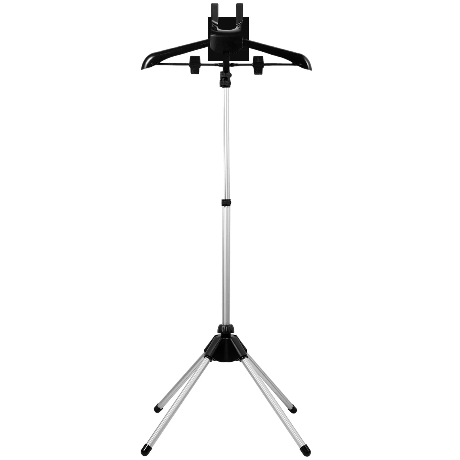 Product Image for Teleskop-Dampferständer: Höhenverstellbares Regal für müheloses Bügeln von Kleidung - Faltbarer und praktischer Steh-Hänger, Schwarz