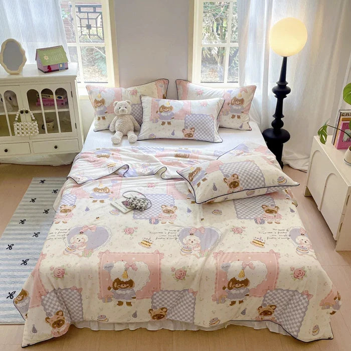Product Image for Sandsberg | neuer bedruckter cooler Seiden-Sommerdecke dreiteilige Sommer coole Decke Klimaanlagen-Decke cooles Schlaferlebnis waschbar, 200x230cm 
