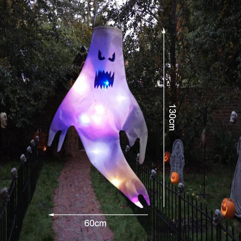 Product Image for Sandsberg | Halloween LED Licht Hängendes Gespenst Für Halloween Party Zuhause Außen Innen Dekoration Große Leuchtende Gruselige Lampe Horror 