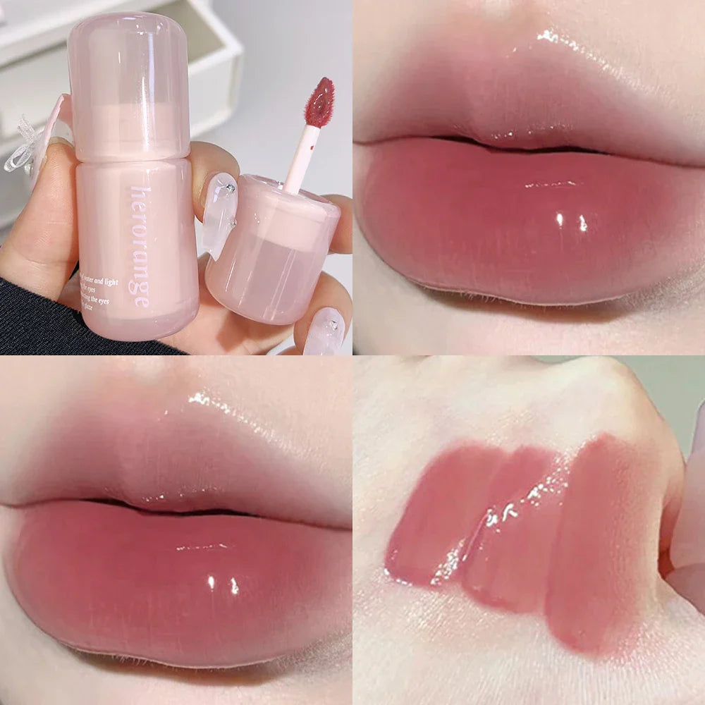 Product Image for Sandsberg | Spiegel Wasser Lippen Gloss Transparentes Glas Gelee Lippenlack Wasserdicht Feuchtigkeitsspendender Flüssig Lippenstift Nude Klarer 