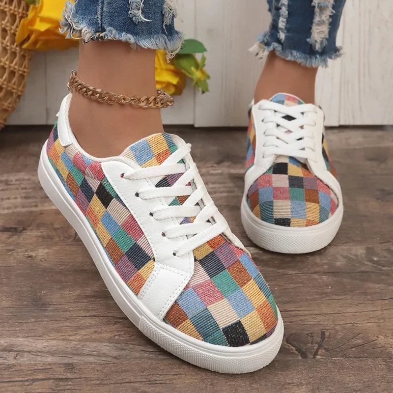 Product Image for Vielseitige flache Schuhe mit Karomuster, Stil 1 / 37