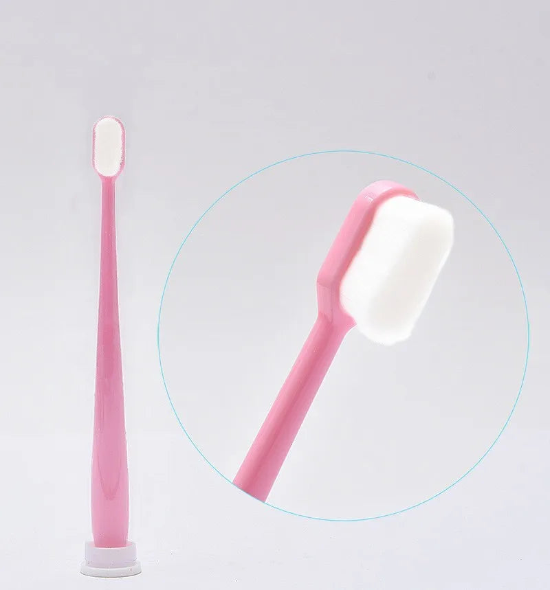 Product Image for Umweltfreundliche ultrafeine weiche Zahnbürste: Tiefenreinigungsbürste für Erwachsene und Kinder - manuelle Mundpflegezahnbürste, PT-pink 1PCS