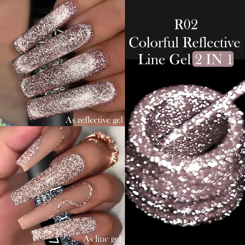 Product Image for Sandsberg |5ML Aurora Cat Magnetischer Liner Gel Nagellack Funkelndes Malgel Nagellack Semi Permanent UV Gel Linien Französische Nagelkunst, 
