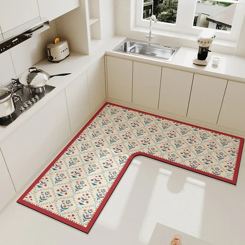 Product Image for Sandsberg | Küchen Teppich L-Form Bodenmatte Rutschfeste Fußmatten Wasserabsorbierend Schnell trocknend Alfombra De Cocina 주방 카펫, SA2794-G / 